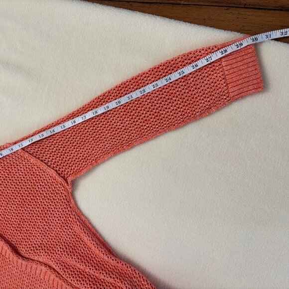 GAP Coral Open Knit Lightweight Cardigan Sweater -  Size Small - Picture 4 of 7
